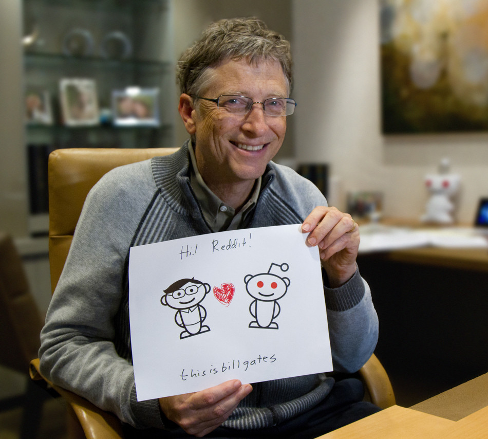 Bill Gates prima della sessione AMA