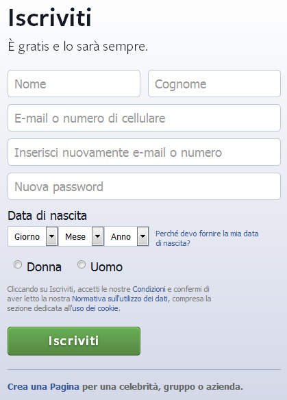 Creare un Profilo Facebook