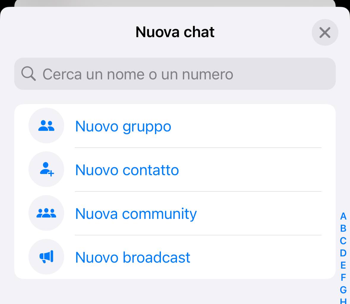 creare gruppo whatsapp