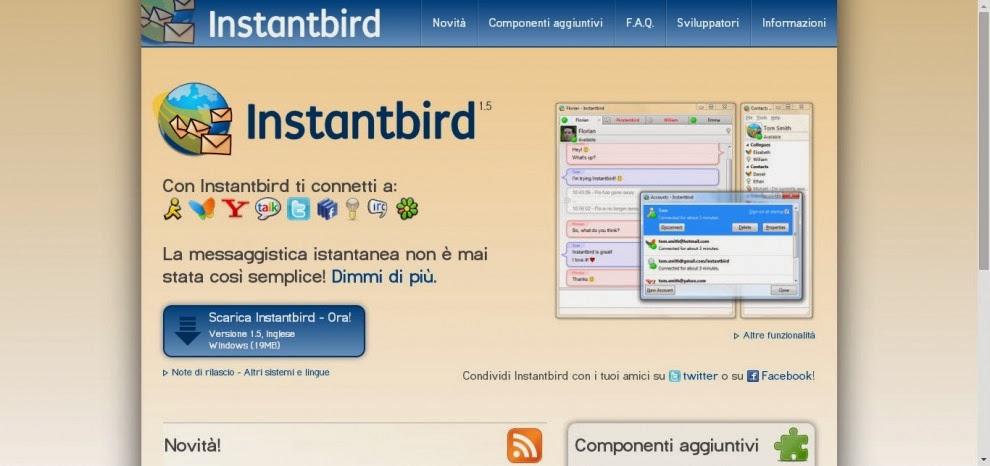 Sito web di Istantbird