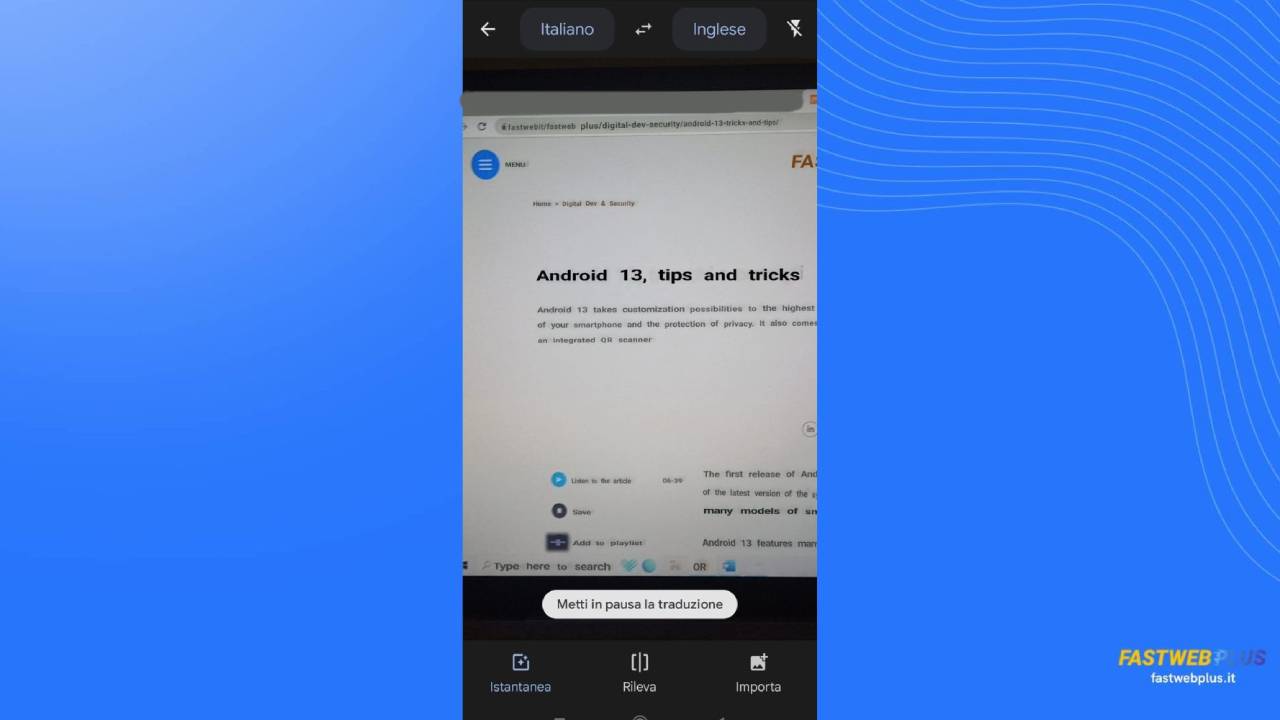 Google Translate in tempo reale