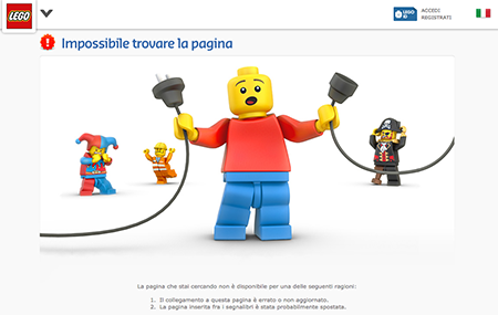 Errore 404 Lego