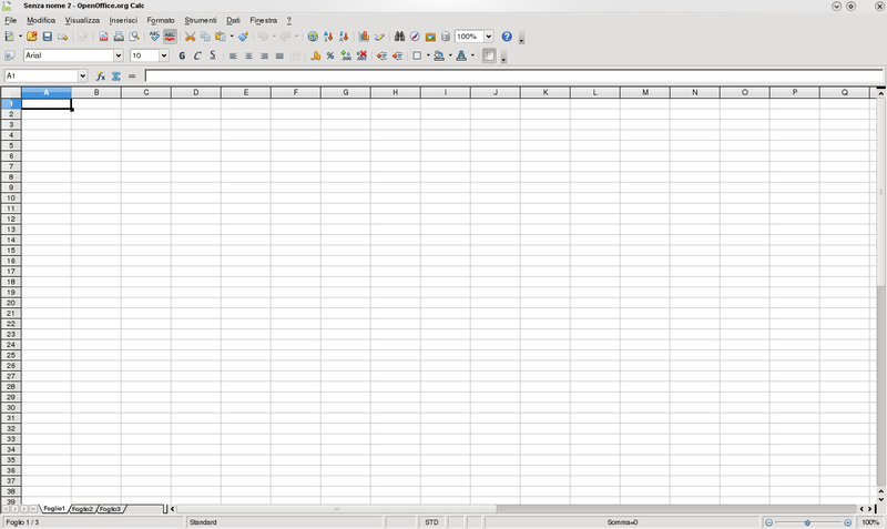 Foglio di lavoro OpenDocument