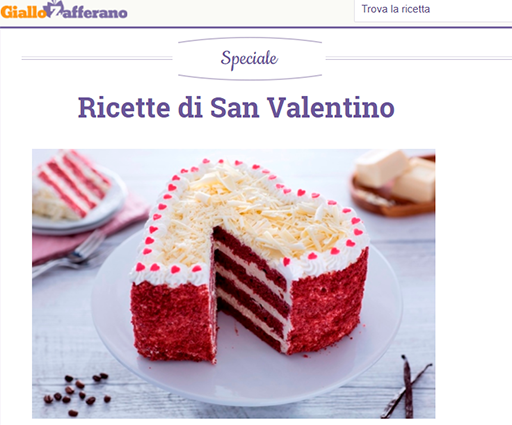 Ricette di San Valentino su Giallo Zafferano