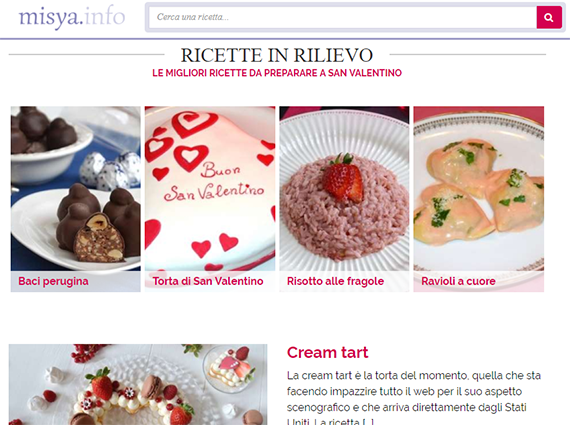 Il menu di San Valentino di Misya