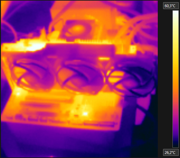 Immagine termica di un computer