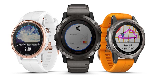 I tre modelli di Garmin Fenix 5 Plus