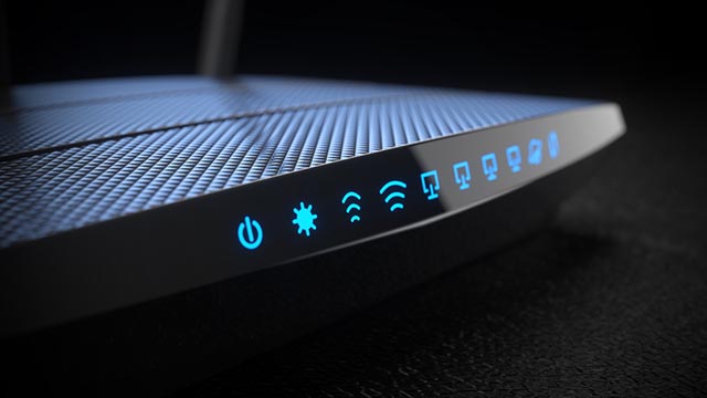 Router con led accesi