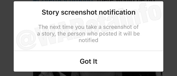 Notifica Instagram in caso di screenshot