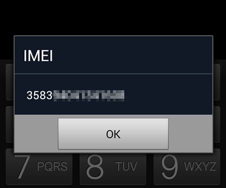 Codice IMEI su smartphone Android