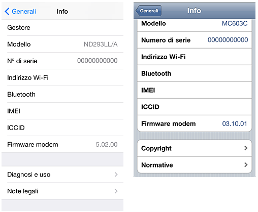 Trovare l'IMEI sull'iPhone