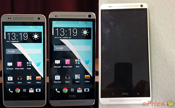Da sinistra a destra, HTC One mini, HTC One e HTC One Max