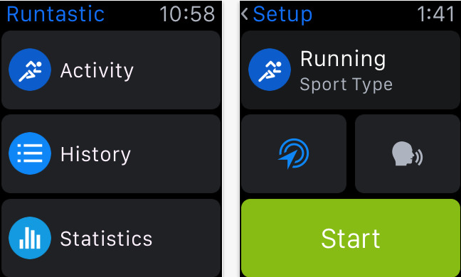 runtastic apple watch