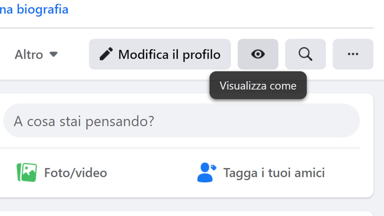 facebook visualizza come estraneo