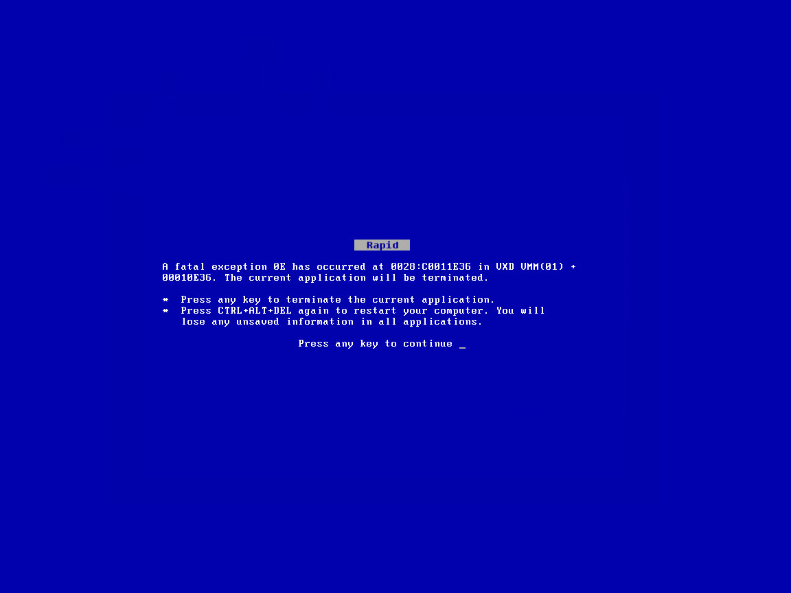 La schermata blu della morte, uno dei bug più temuti dagli utenti Windows