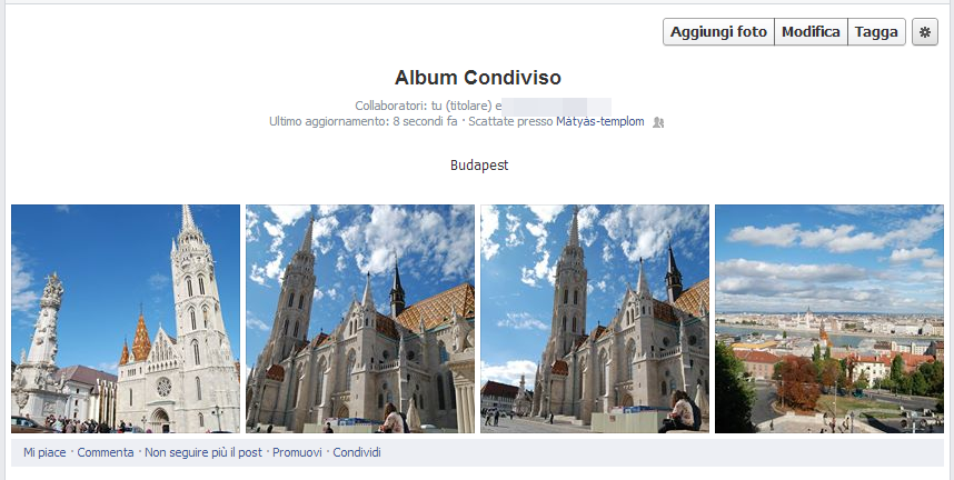 Creare album foto condiviso