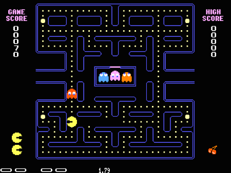 una delle schermate di gioco di Pac-Man
