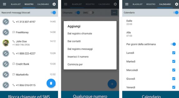 calls blacklist bloccare chiamate android