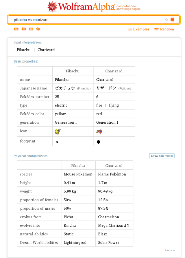 pokemon wolfram alpha