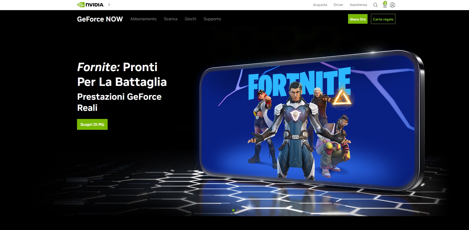 Homepage GEFORCE NOW