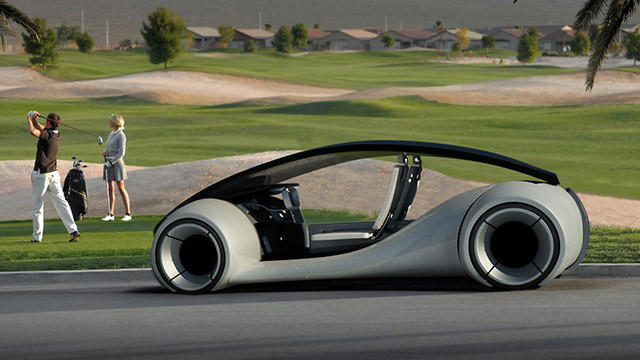 Rendering di un prototipo di Apple car