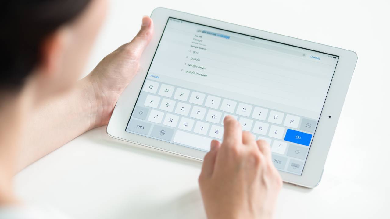 ricerca web su ipad