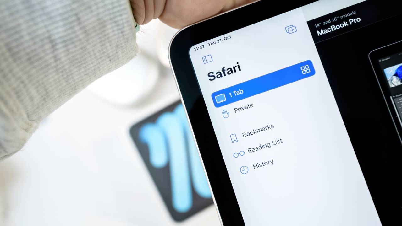 navigazione su Safari da tablet