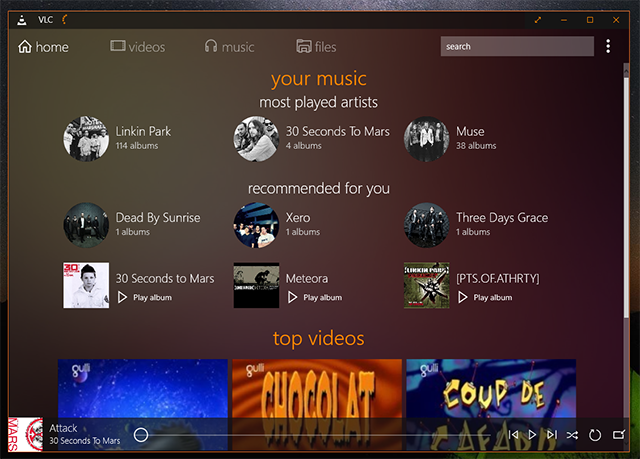 Libreria audio di VLC per Windows 10
