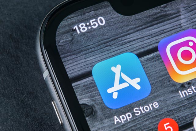 Icona dell'App Store su iPhone X