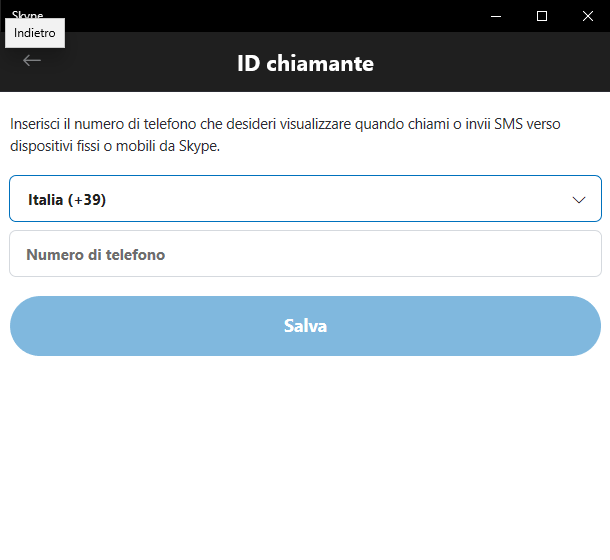 ID Chiamante Skype