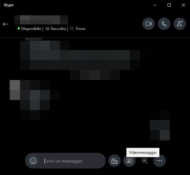 Videomessaggio Skype