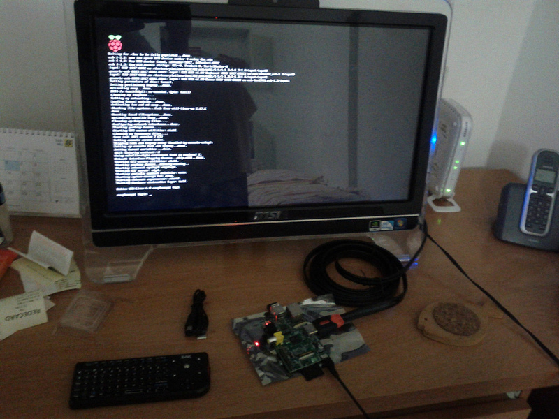Raspberry Pi in fase di booting