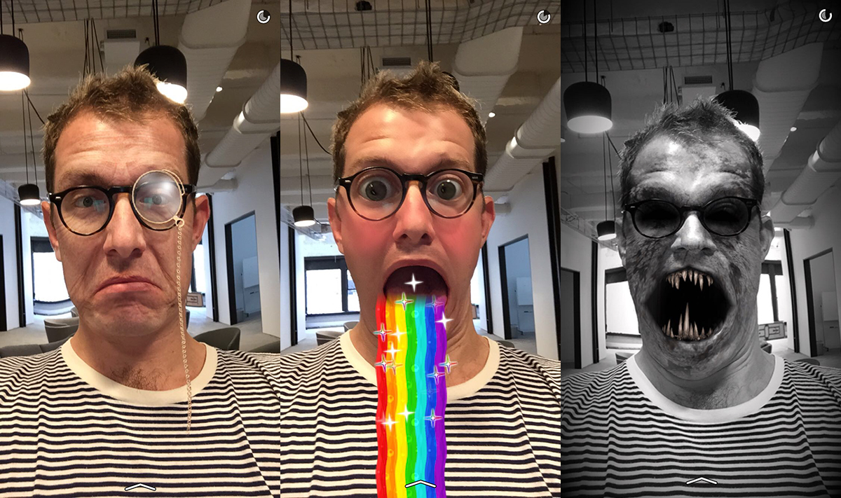 Filtri tridimensionali Snapchat