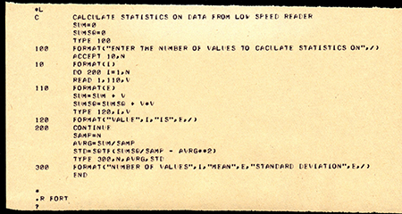 Stampa di un programma in Fortran