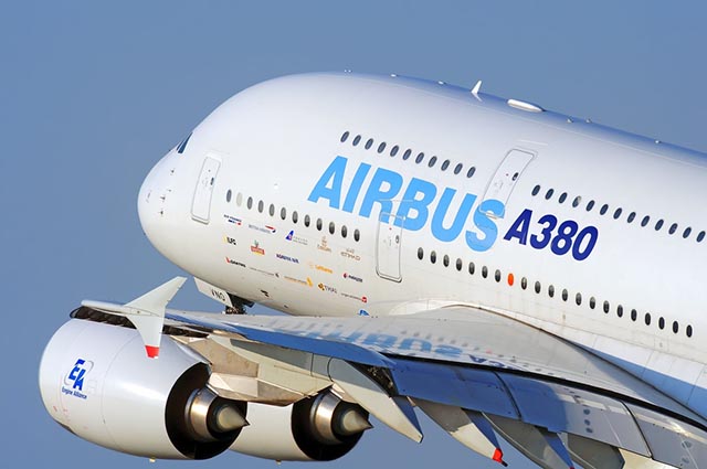 Airbus in fase di decollo