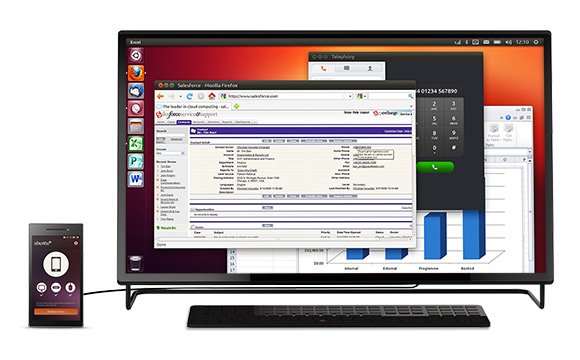 Ubuntu Edge trasformato in computer desktop
