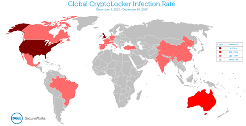 Mappa di diffusione del virus a metà dicembre