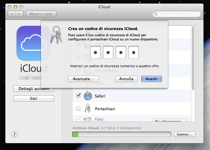 Apple iCloud Keychan OSX Mavericks