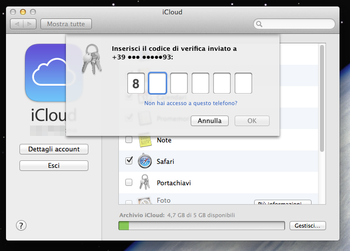 Apple iCloud Keychan OSX Mavericks