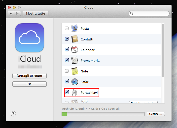 Apple iCloud Keychan OSX Mavericks