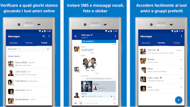 playstation messagges app