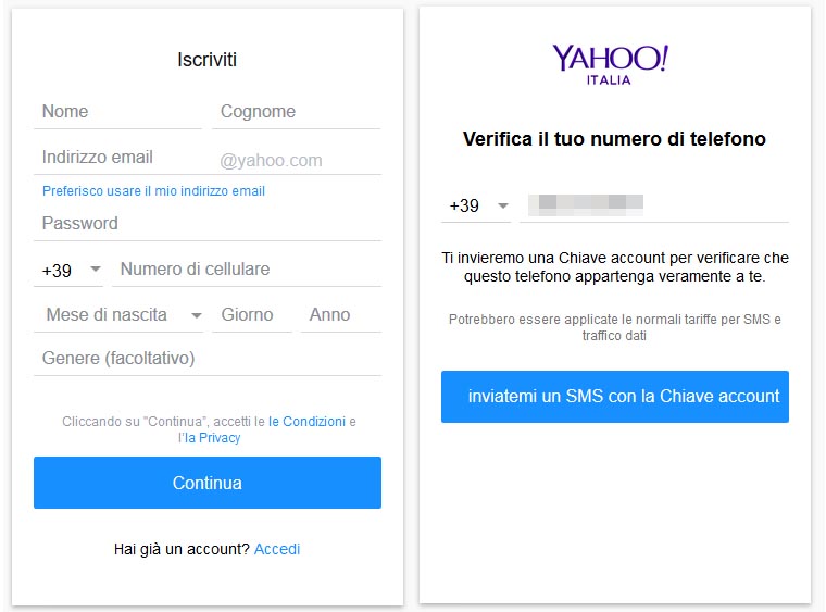 Come creare Yahoo! Mail
