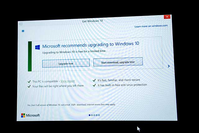 Aggiornamento gratis Windows 10