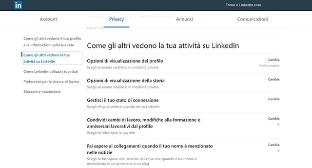 attività linkedin