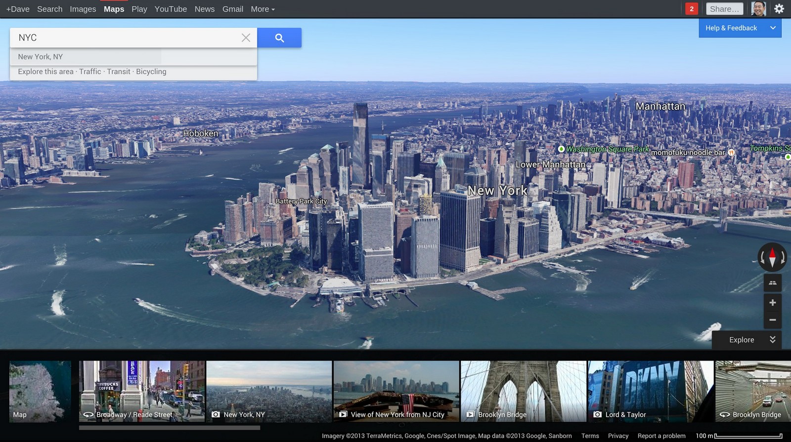 Con l'integrazione di Google Earth potrai vedere splendidi panorami tridimensionali