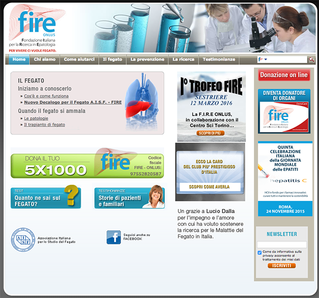Homepage Fire ONLUS