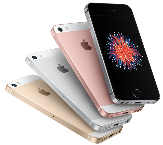 iPhone SE nelle tre colorazioni in cui è disponibile