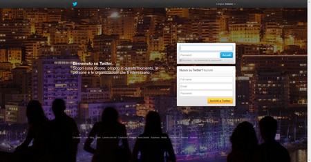 Un account Twitter si crea direttamente dalla homepage del social network