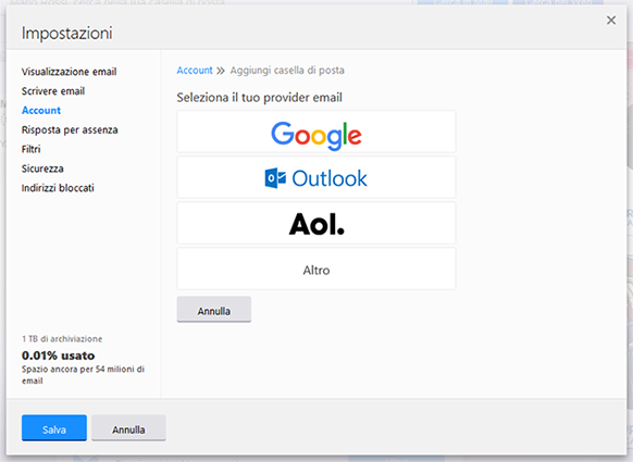 Sincronizzare posta Outlook con Yahoo! Mail