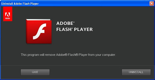 Disinstallare Flash Player